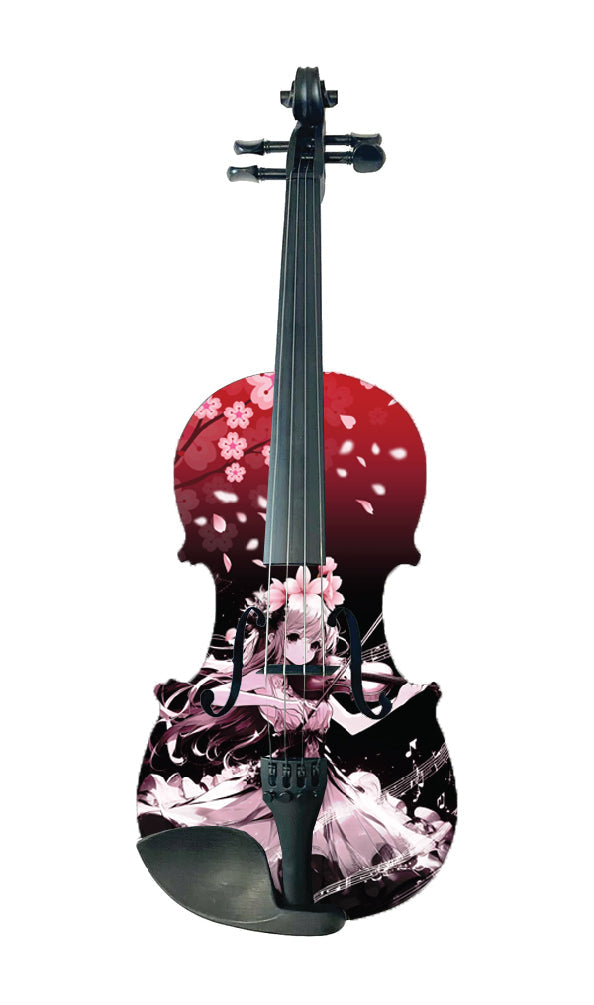 Cherry Blossom Girl Anime Violin Outfit w Matching Carbon Fiber Bow