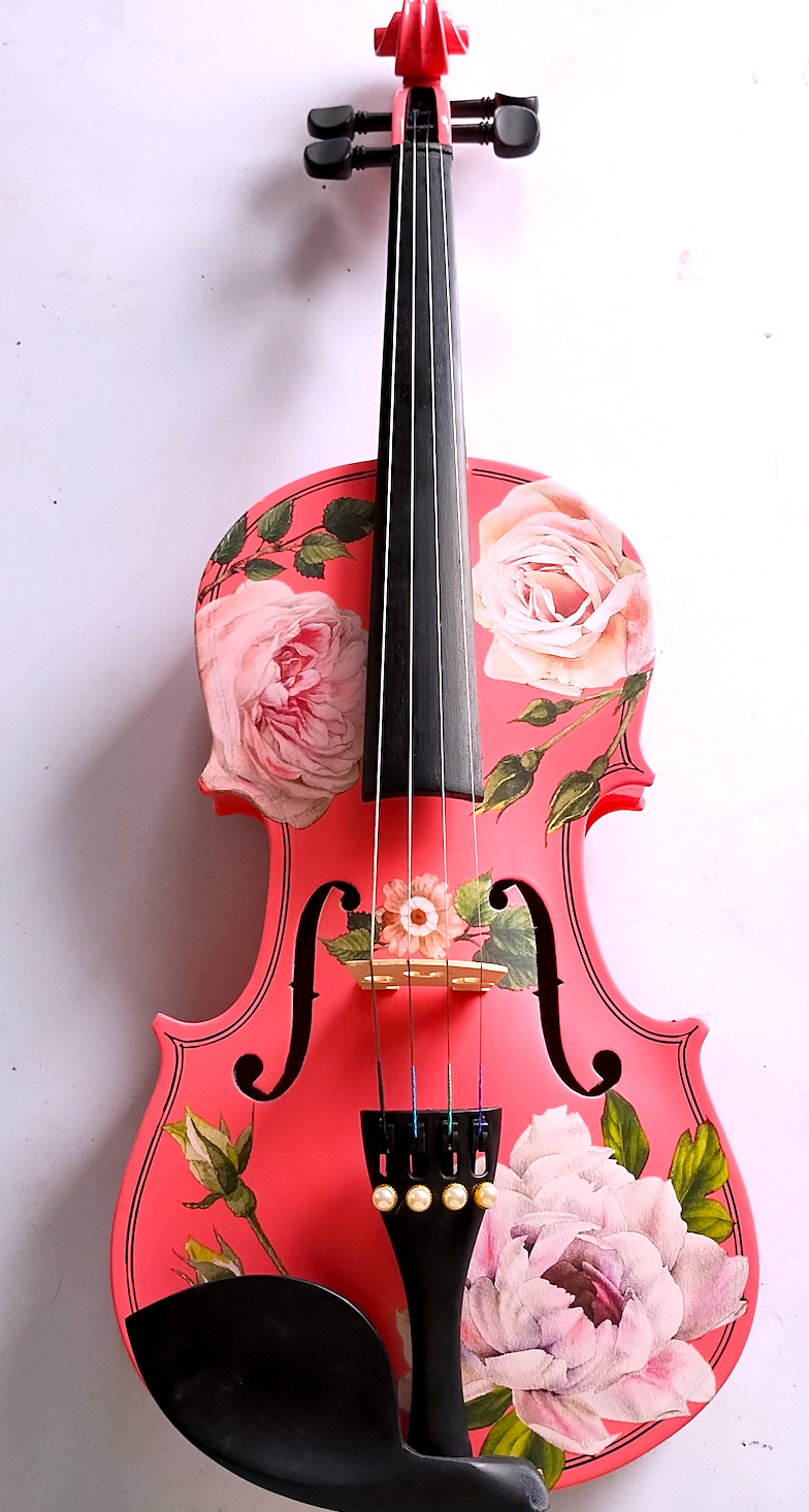 Rozanna's Rose Delight Pink Violin Outfit - NEW! w/ Carbon Fiber Bow,