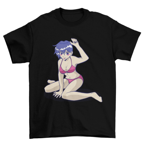 Anime girl bikini t-shirt design