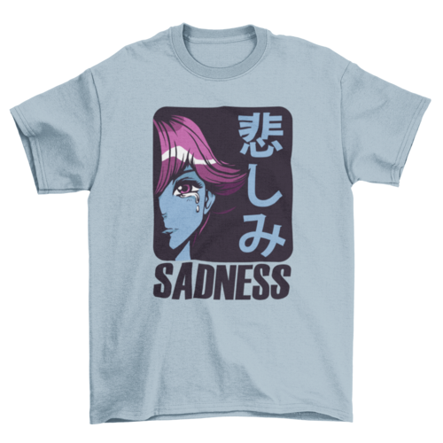 Sadness anime girl t-shirt