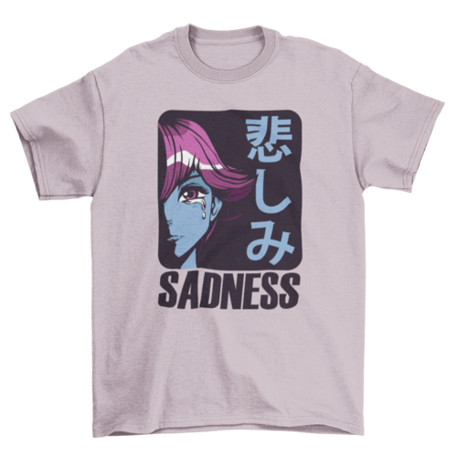 Sadness anime girl t-shirt