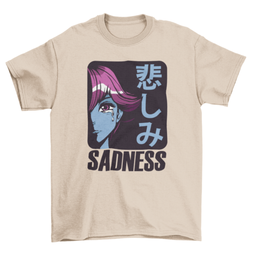 Sadness anime girl t-shirt