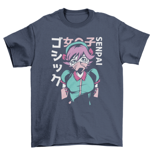 Pastel goth anime girl t-shirt