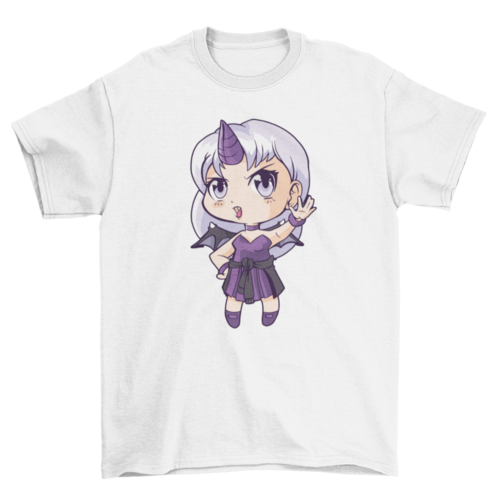 Anime demon chibi girl t-shirt