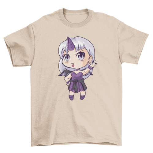 Anime demon chibi girl t-shirt