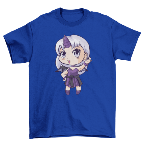 Anime demon chibi girl t-shirt