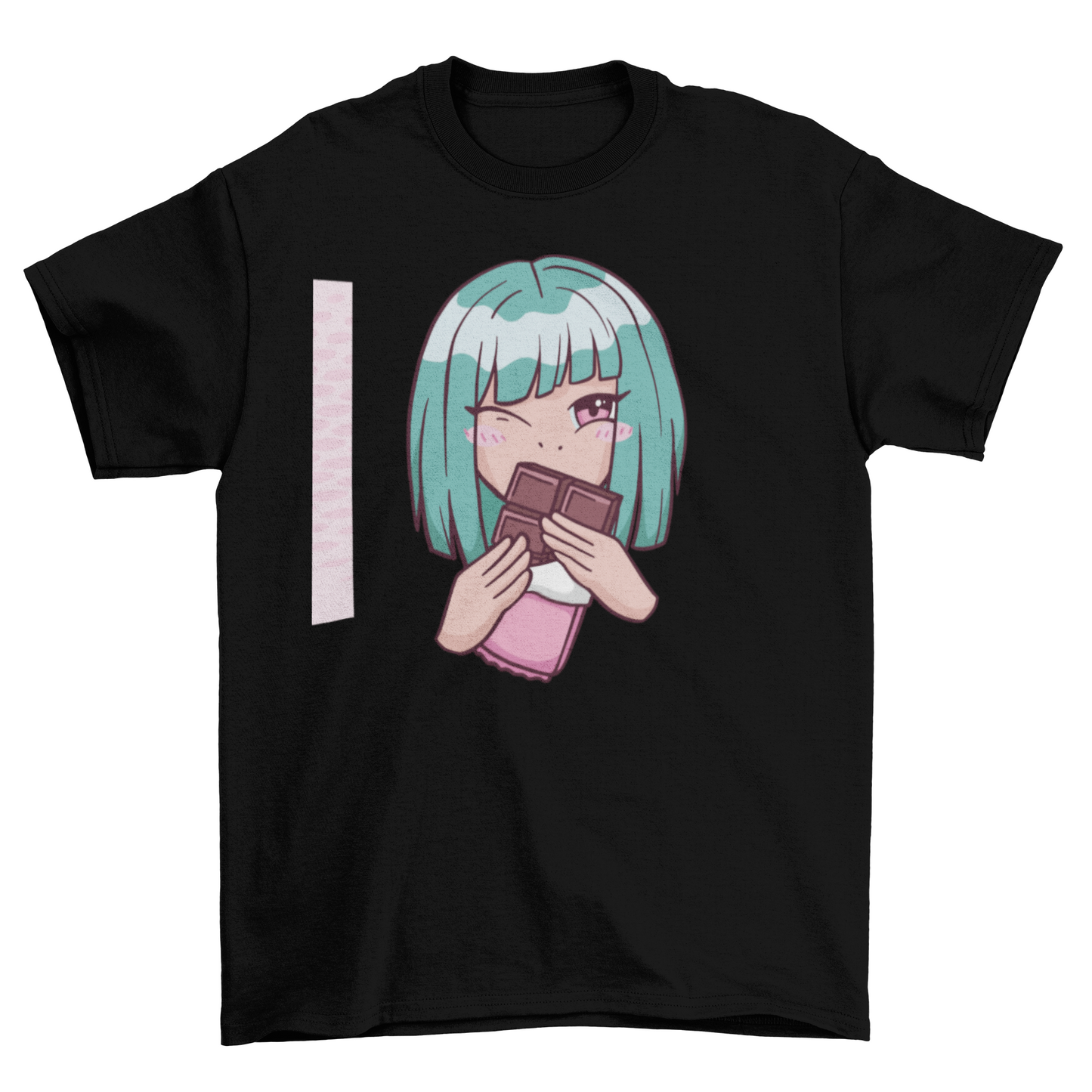 Chocolate anime girl t-shirt design