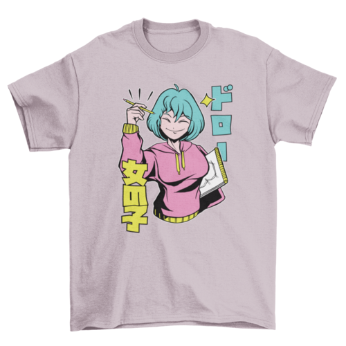 Anime artist girl t-shirt