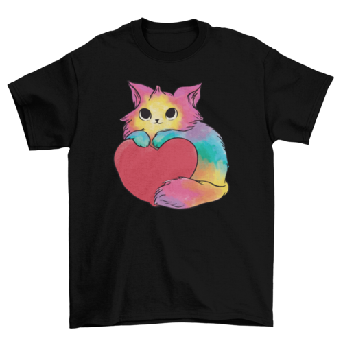 Valentine kitten t-shirt