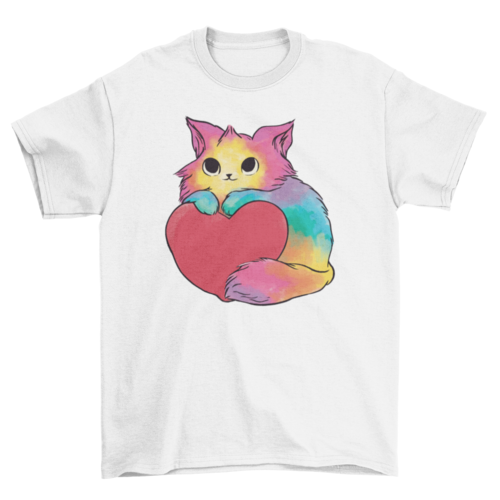 Valentine kitten t-shirt