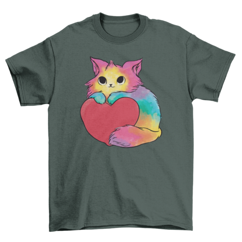 Valentine kitten t-shirt