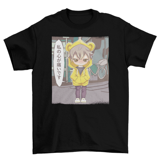 Angry anime child t-shirt