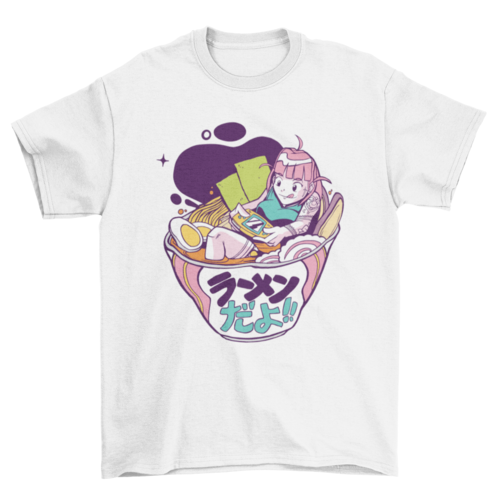 Ramen gaming anime t-shirt