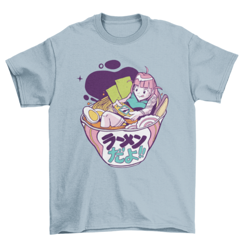 Ramen gaming anime t-shirt