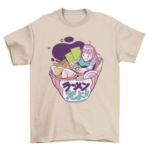 Ramen gaming anime t-shirt