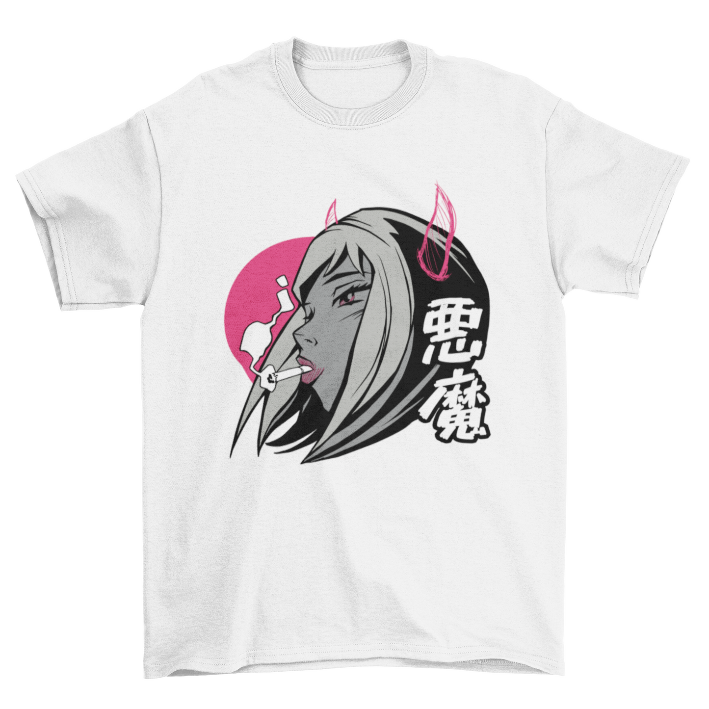 Demon anime girl t-shirt design