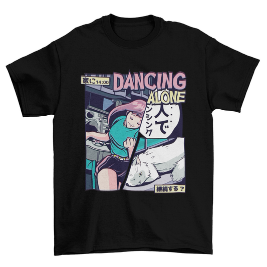 Anime dancing vaporwave t-shirt