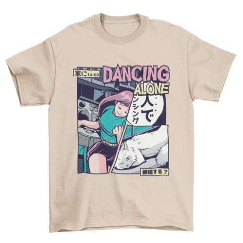 Anime dancing vaporwave t-shirt