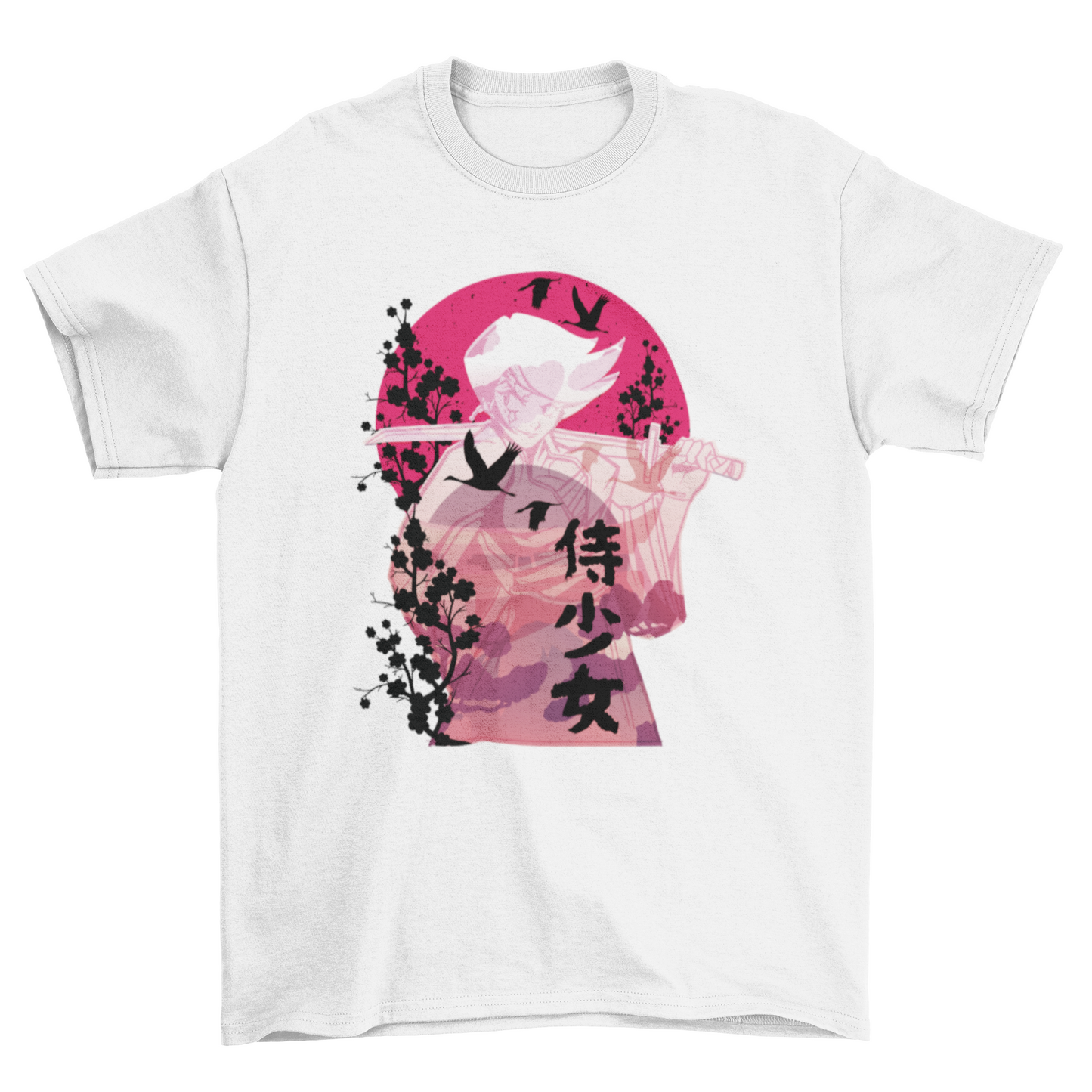 Samurai woman anime t-shirt