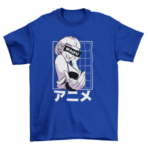 Anime girl japanese character t-shirt