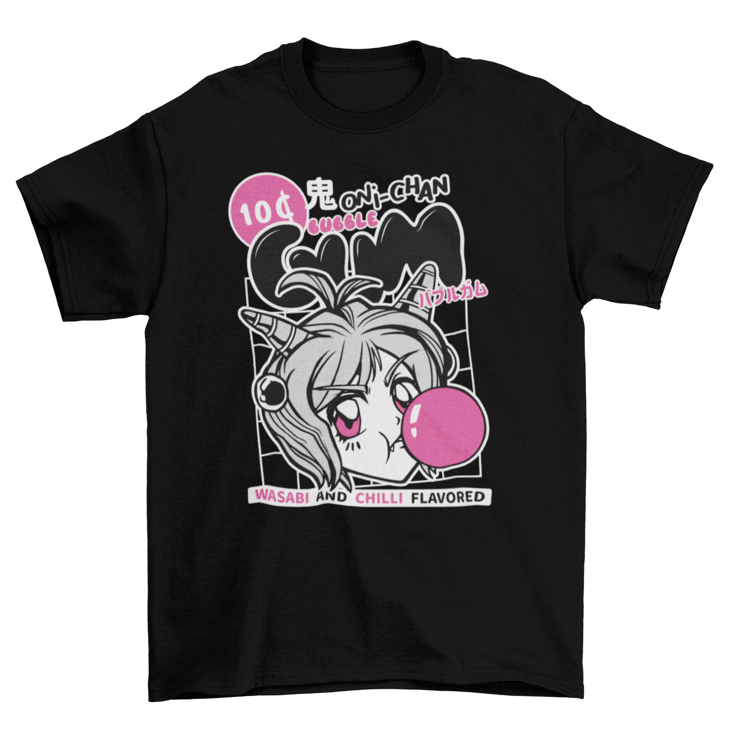 Anime girl bubble gum t-shirt