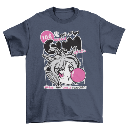 Anime girl bubble gum t-shirt