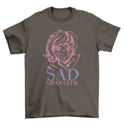 Sad girls club anime t-shirt