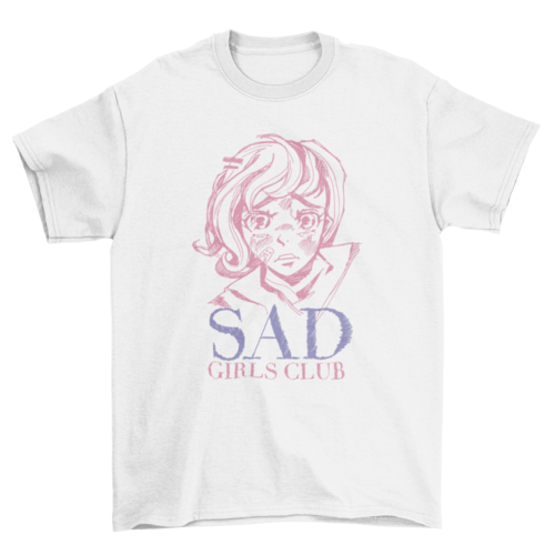 Sad girls club anime t-shirt