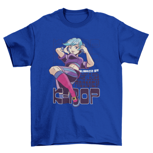 K-pop and anime girl quote t-shirt