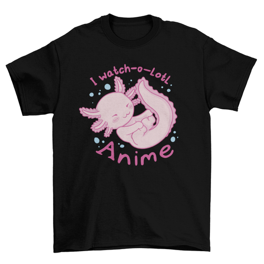 Cute baby axolotl anime t-shirt