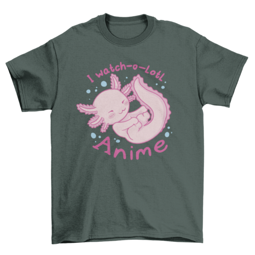 Cute baby axolotl anime t-shirt