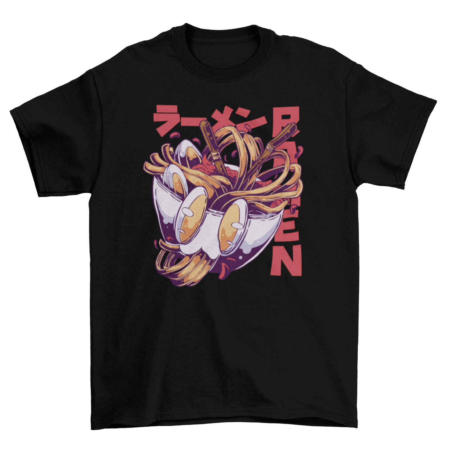 Anime ramen bowl food t-shirt