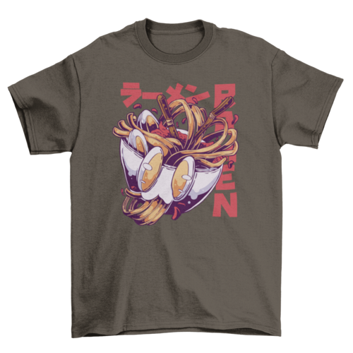 Anime ramen bowl food t-shirt