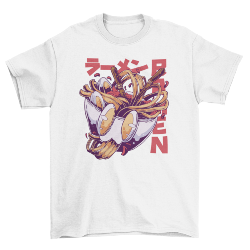 Anime ramen bowl food t-shirt