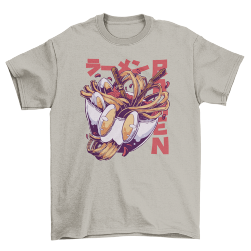 Anime ramen bowl food t-shirt