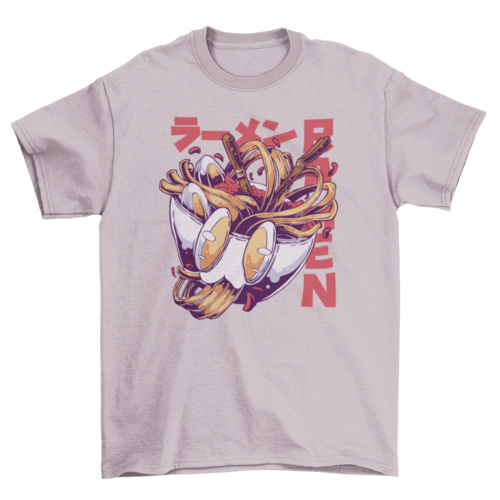 Anime ramen bowl food t-shirt