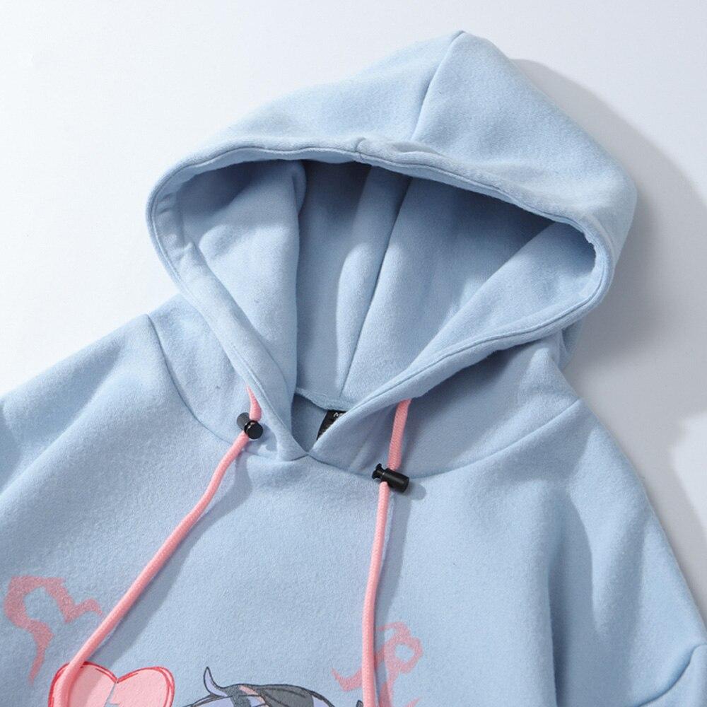 Anime Manga Sexy Girl Punk Letter Print Hoodies Men Casual Loose