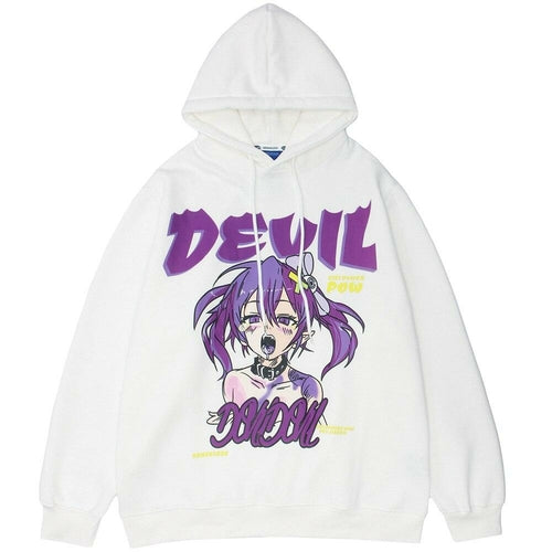 Hoodie Men Cartoon Gothic Girl Comics Anime Printed Sweatshirt